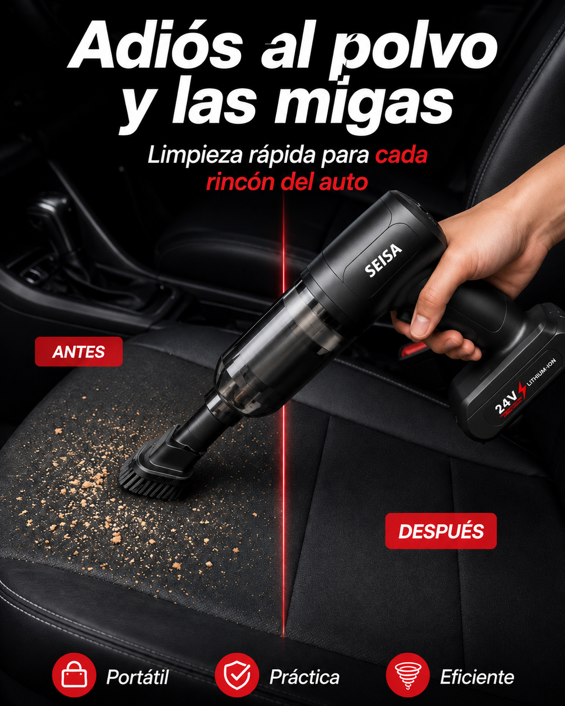Aspiradora para coche inalambrica